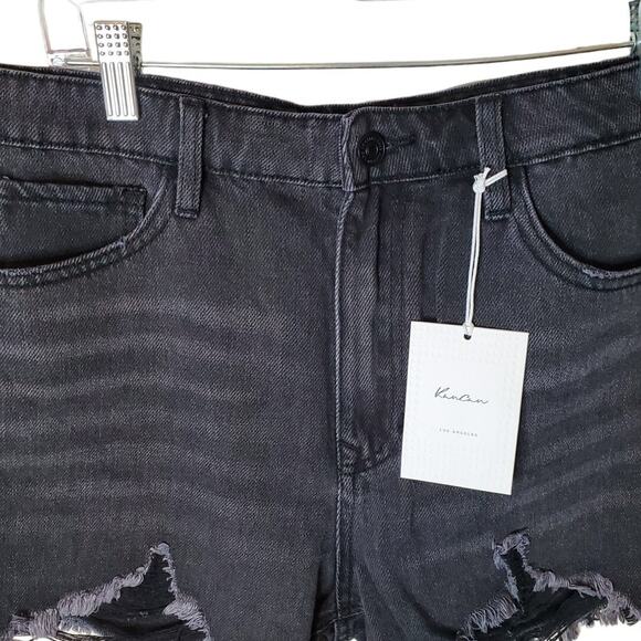 Kancan Black Raw Edge Jean Shorts, Size 11/29, NWT - Picture 2 of 5